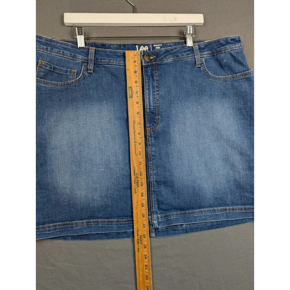 Lee Regular Fit Mid‎ Rise Denim Skort Blue Size 20M